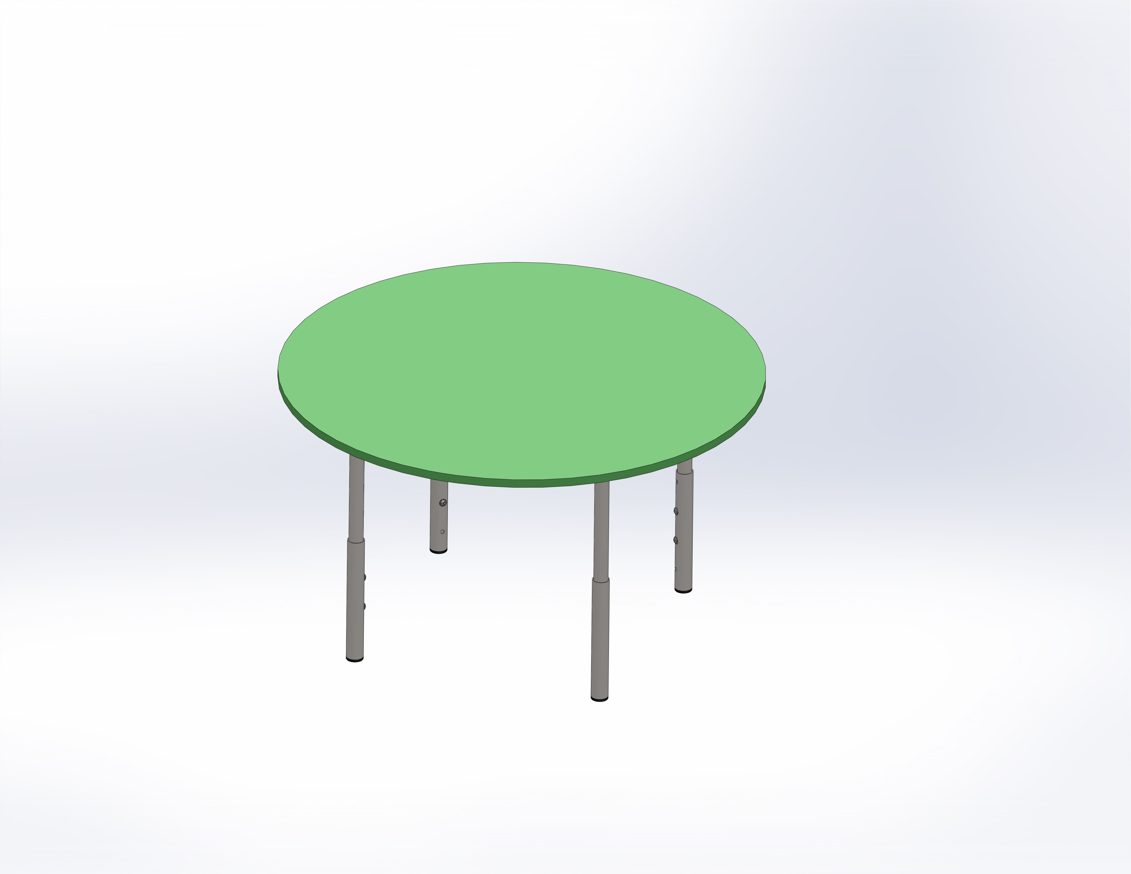 Круглий дитячий столик на металокаркасі з регулюванням висоти № 1-3. МЕБЛІ-ТЕХНОСТИЛЬ